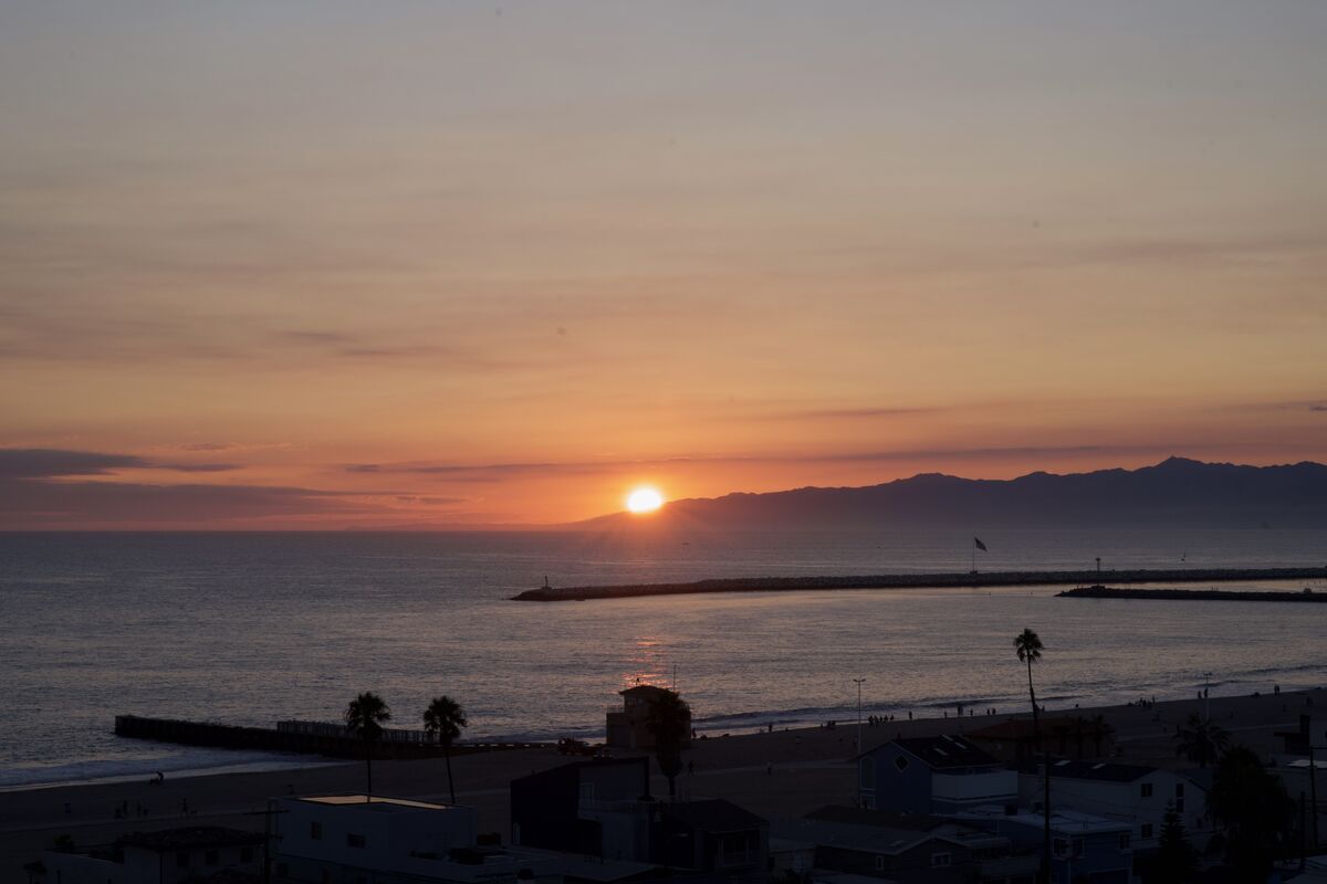 Playa Del Rey Sunset Sunset Over Marina Del Rey Area Last Photo Is