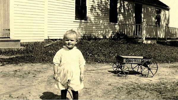 Wifes Mom About 1923, Great Wagon...