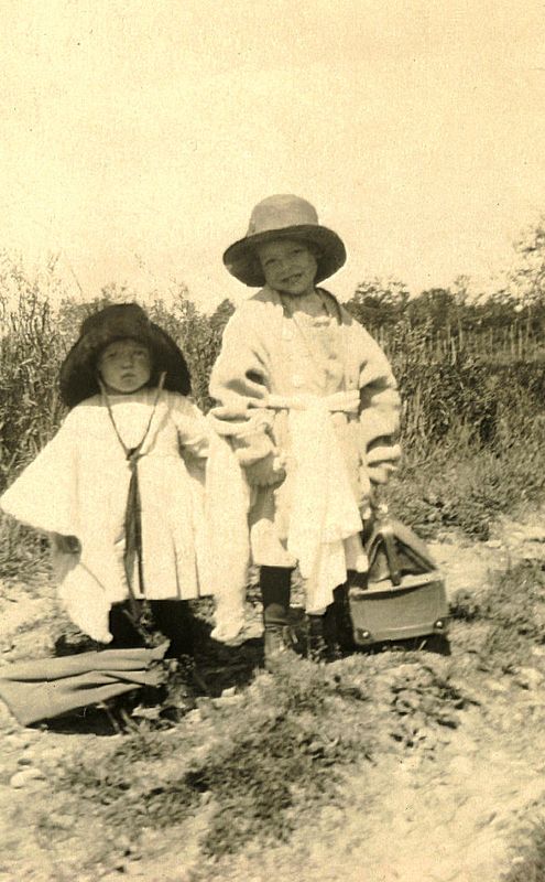 Wifes Mom on Left, ca 1923, With Older Sister, Goi...