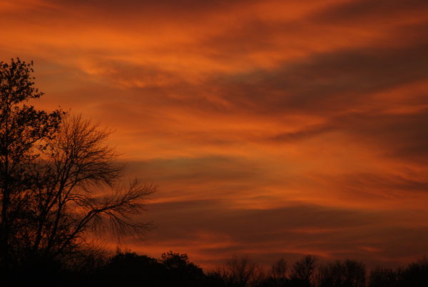 Sunset over Farmersburg, Indiana...
