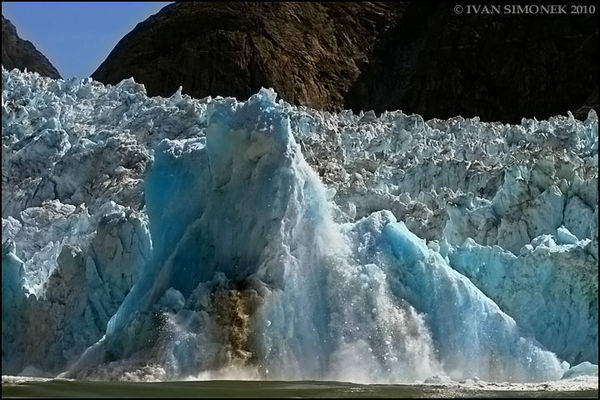 The pyramid of ice keeps growing till it towered a...