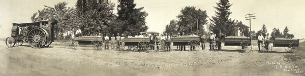 Gravel Train, Manchester, Iowa, ca 1915...