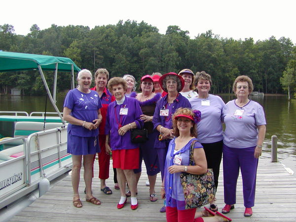 Red Hat Teddies (My Group) at the lake fixing to g...