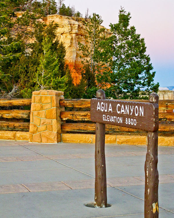 Agua Canyon Sign, BCNP...