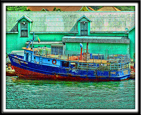 Fishing boat in Curacao HDR...