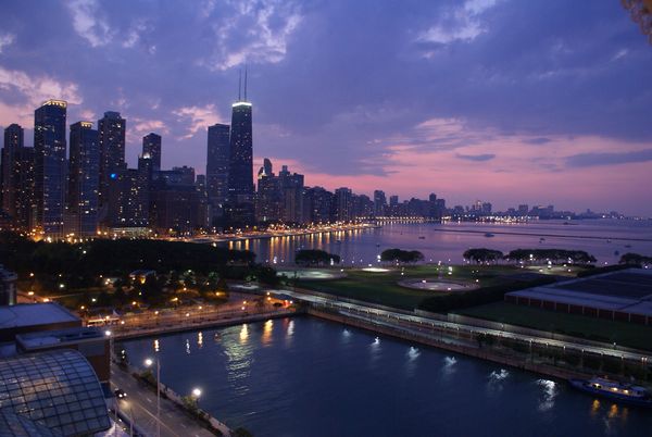 The John Hancock Building from the Ferris Wheel at...