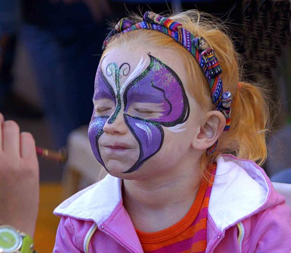 Face painting at the fair...
