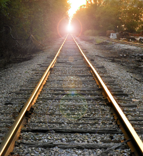 Sunset on the rails...