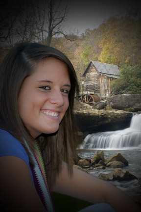 Background Grist Mill  in West Virginia...