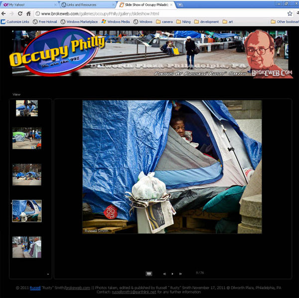 Screenshot of my Occupy Philly Show...