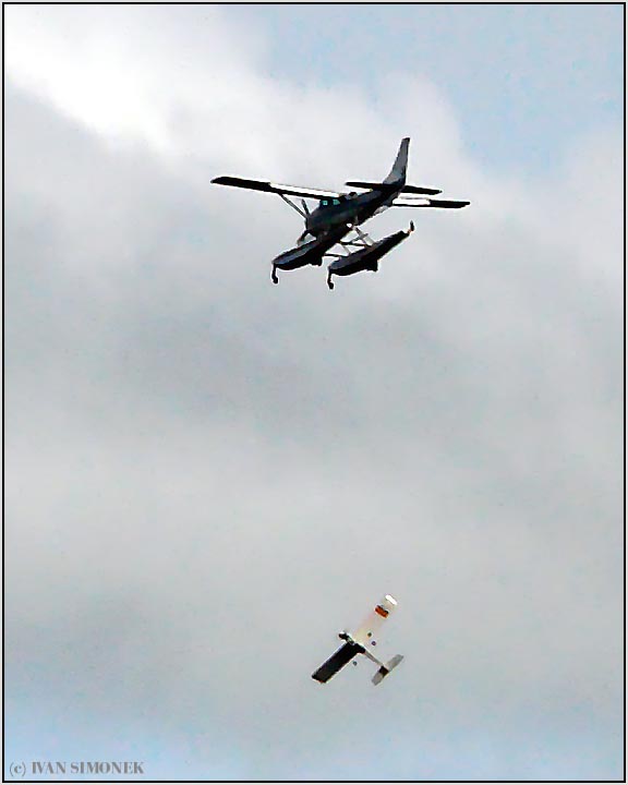 "A dogfight" with a real Cessna....