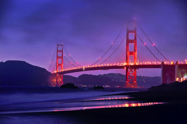 Golden Gate Bridge at sunset...