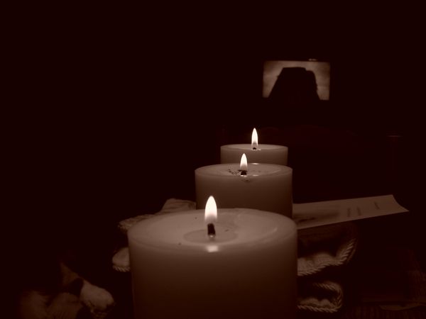 Candles in my house when the power went out.....