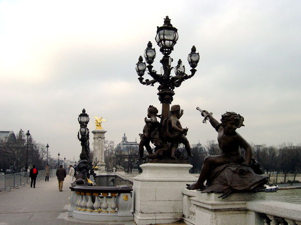 On the bridge Pont Alexandre III...