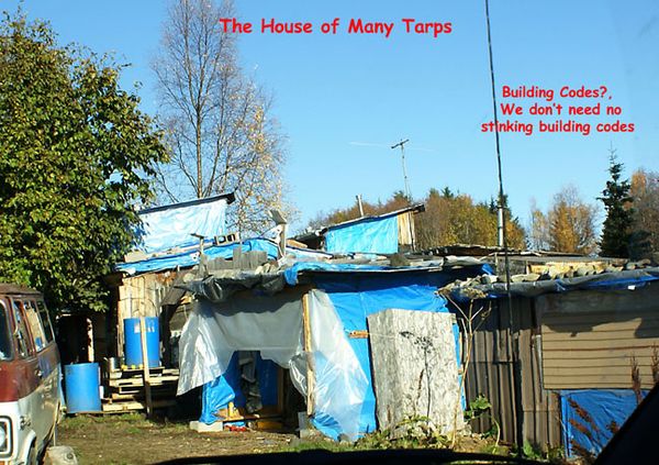 House of many tarps...