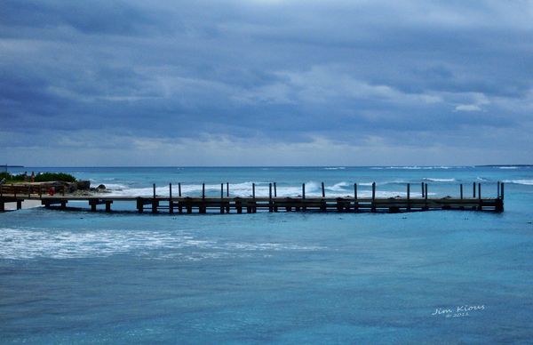Lonely pier-Grand Turk & Caicos...