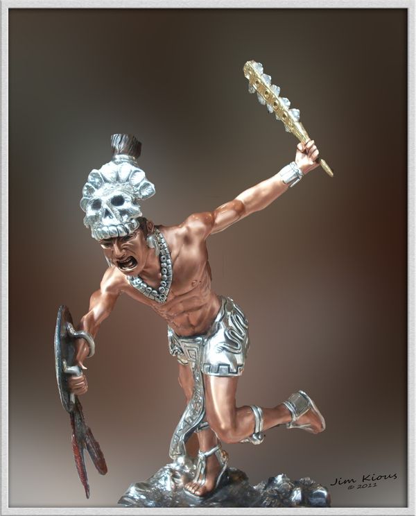 Metal warrior figure...