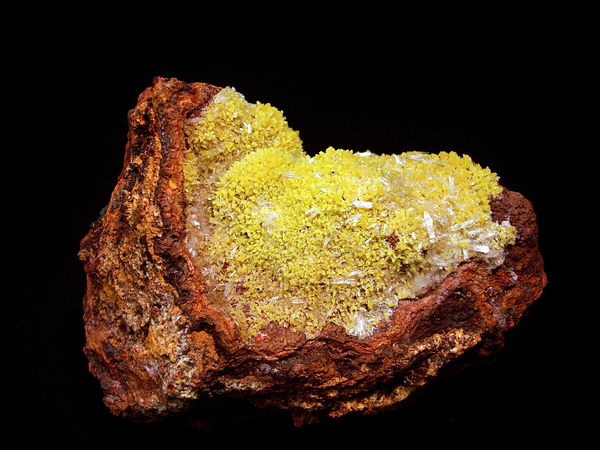 Mimetite & Hemimorphite on limonite matrx 6" Mexic...