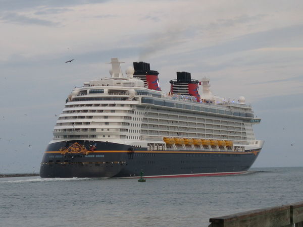 The Disney Dream heading out to sea from Port Cana...