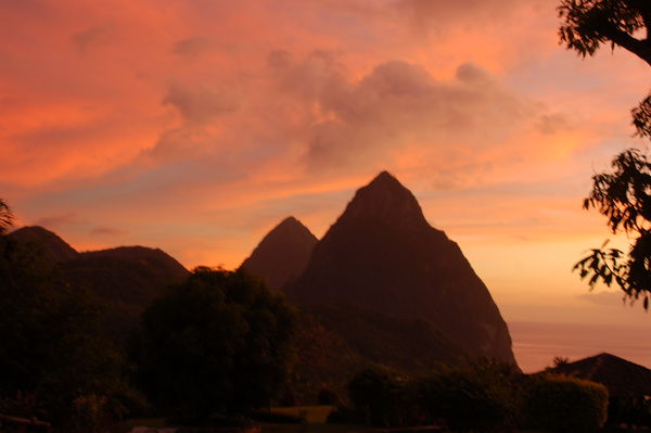 St Lucia, from our hotel restaurant...