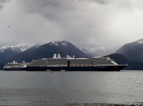 cruise ships Sitka Sound Alaska...