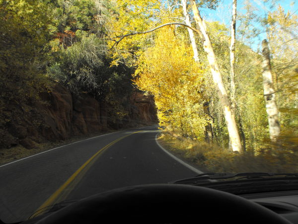 driving through Oak Creek Canyon/Sedona Az...