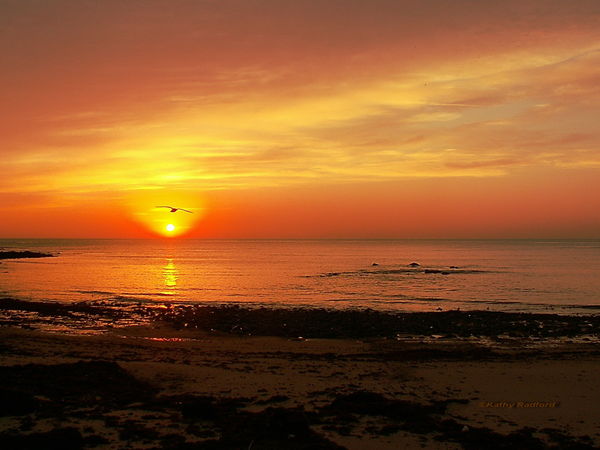 Sunrise along the Atlantic Ocean at North Hampton ...