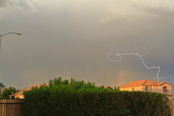 A little rainbow and Lightning...