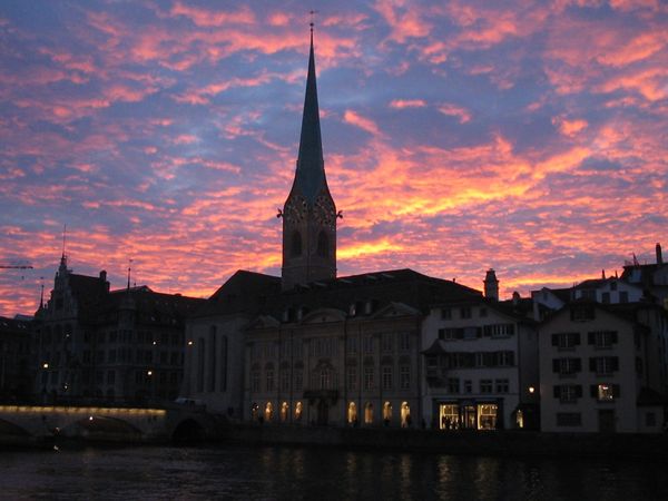 Sunset in Zurich...
