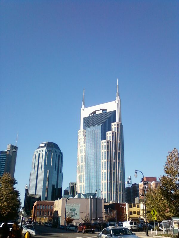 Batman building, Nashville.  Taken with my dinky c...