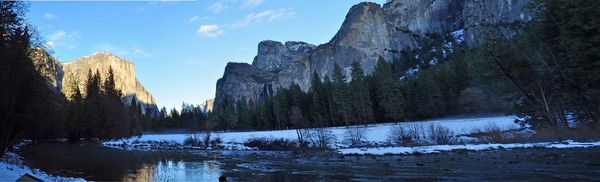 Merced river in Yosemite, early morning...
