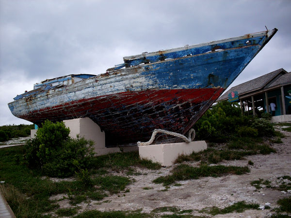 "Not Real Seaworthy" An old conch fishing boat in ...