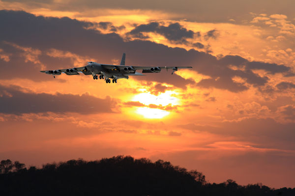 B-52 at sunset...