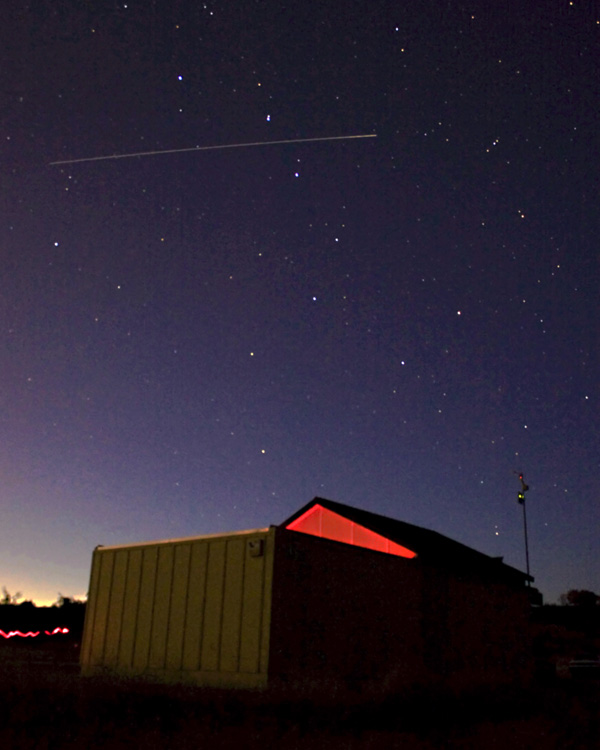 ISS over community observatory...