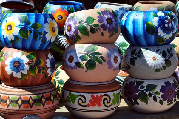 Clay pots...
