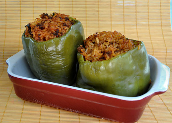 Stuffed peppers (neds more garnishes)...