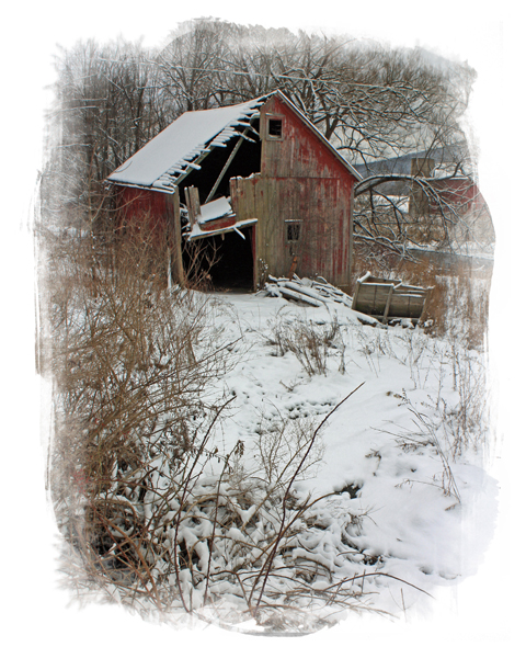 Old barn in winter...