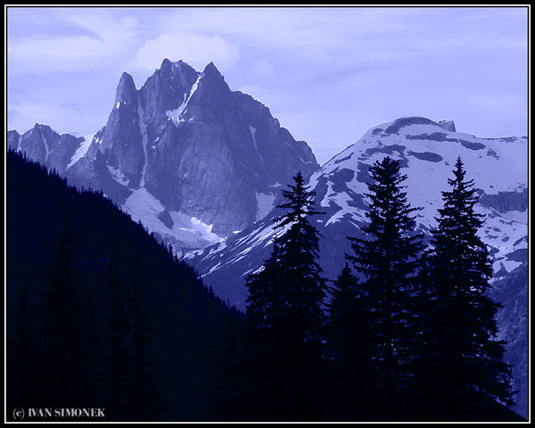 Castle mountain as seen from the Stikine river....