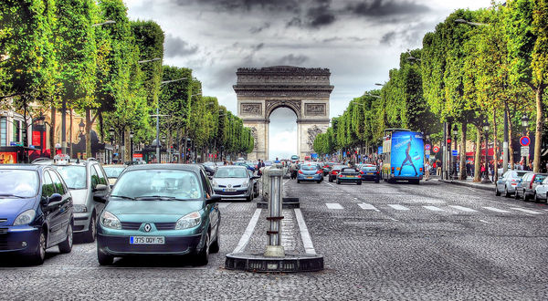 Avenue des Champs-Élysées; Paris, France...