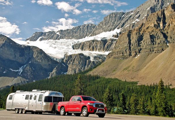 Airstream on the Icefields Parkway in BC...