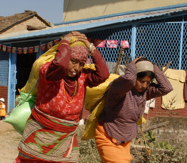 Nepalese women - check the bubble gum...