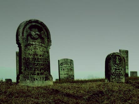 Spooky gravesite...