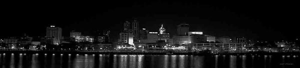 panoramic of peoria on a dec cold night...