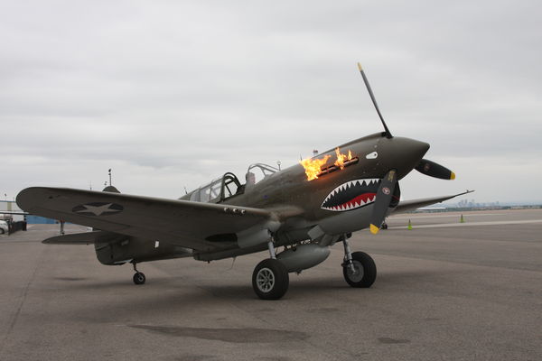 P-40 Manifold Fire...