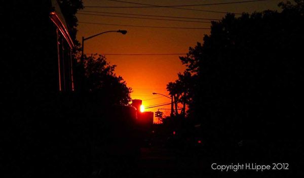 Sunset on Woodside Ave....