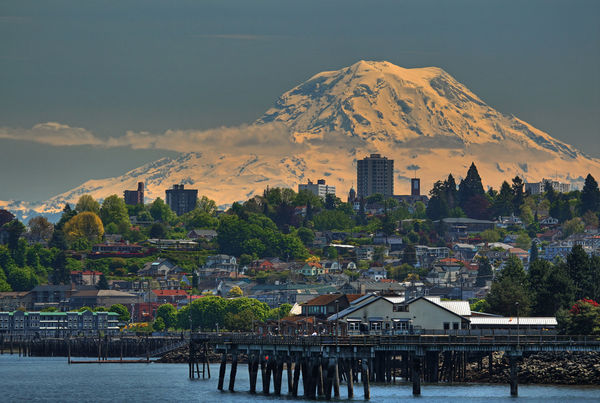 Tacoma with Mt Ranier in background...