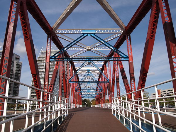 Swing Bridge at Salford Quays UK...