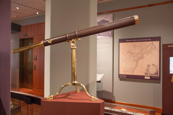 T.J.'s actual telescope.  Among uses were to watch...