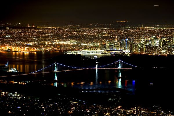 Night shot of Vancouver...
