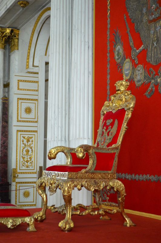 Peter the Great's throne in the Hermitage in St.Pe...
